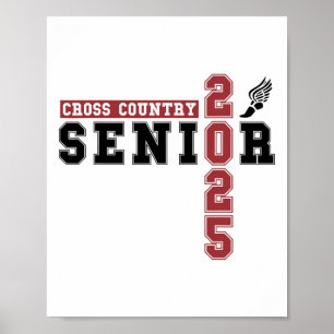 Affiche Cross Country Senior Night Senior Graduation 2025