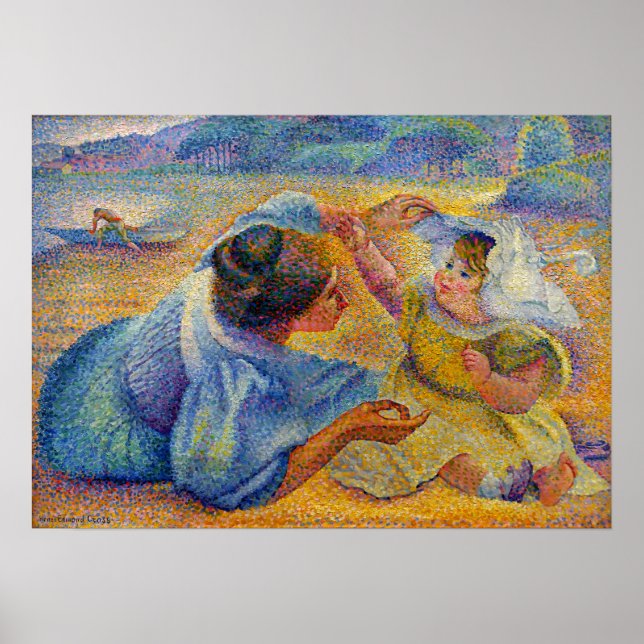 Affiche Cross - Mère jouant avec son enfant 1897 (Devant)