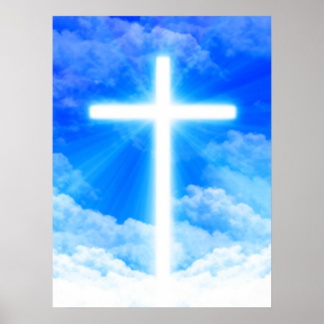 Affiche Cross of Light Jesus Christ Customizable Christian (Devant)