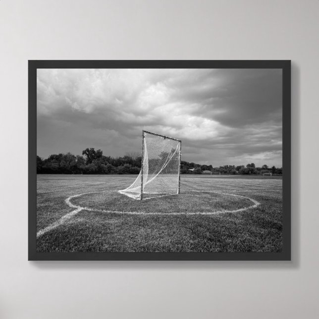 Affiche Crosse de Lacrosse sur Fond Noir et Blanc (Créateur téléchargé)