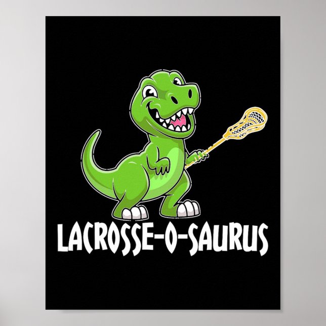 Affiche Crosse T-Rex Dino Crosse de Lacrosse  (Devant)