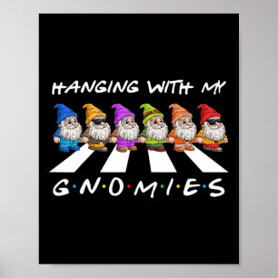 Affiche Crosswalk Fun Noël Accroché Avec Mes Gnomies Pour