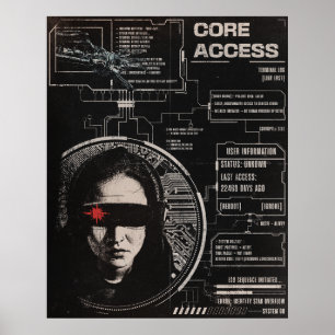 Affiche Crosswired - Techno-Brutalist Streetwear Design