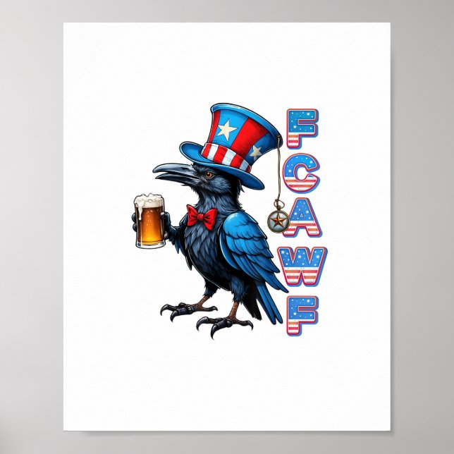 Affiche Crow, F-Caw-F Funny Bird Creative Casual (Devant)