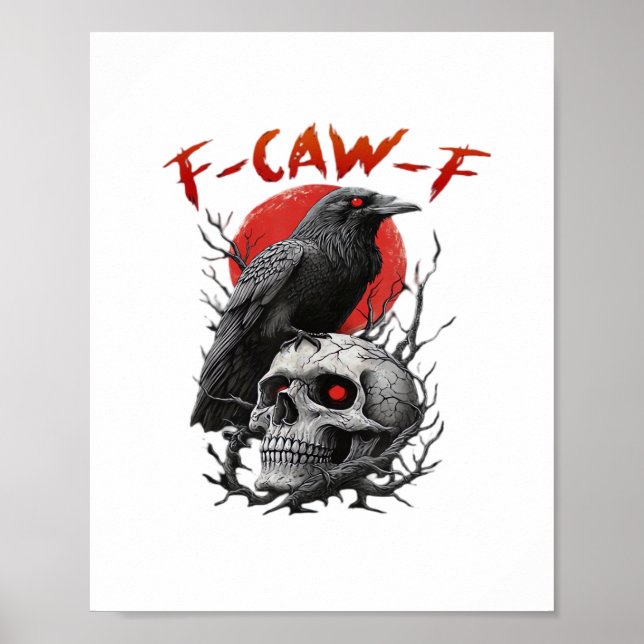 Affiche Crow, F-Caw-F Funny Bird F-Caw-F Moon Gothic Adult (Devant)