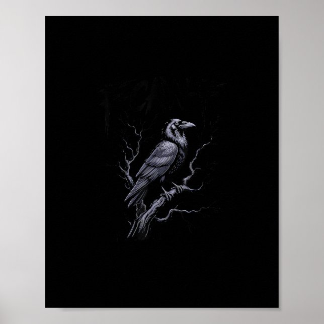 Affiche Crow F-Caw-F Funny Bird Saying Humor Meme (Devant)