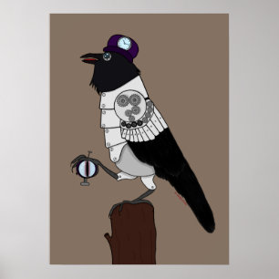 Affiche Crow Steampunk