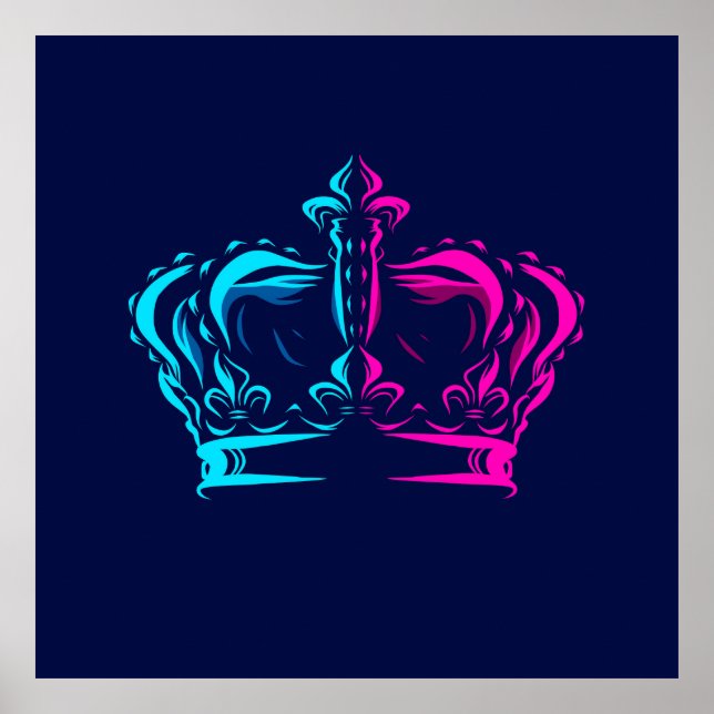 Affiche Crown pop art (Devant)
