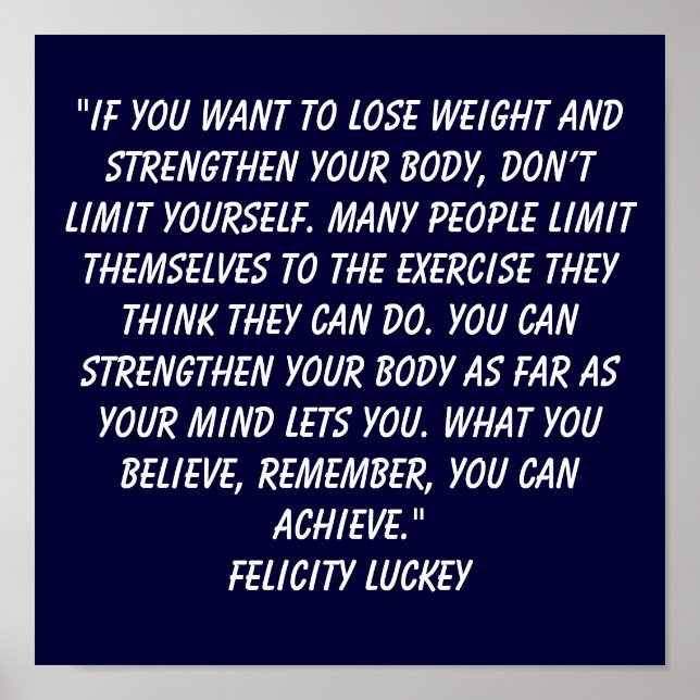 Affiche Croyances de perte de poids 8 (Devant)