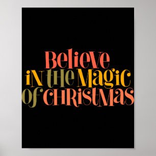 Affiche Croyez à la magie de Noël T-Shirt rétro