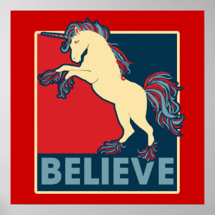 Affiche Croyez en la licorne