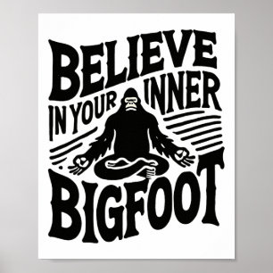 Affiche Croyez En Votre Grand Pied Intérieur Drôle De Yoga