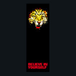 Affiche Croyez en vous Leopard Pop Art Motivational<br><div class="desc">Posters Motivationnels Imprimés - Courage Motivationnel / Confiance Pop Art Leopard Head / Portrait Digital Animal Artwork - Leopard Eyes Pop Art Image</div>