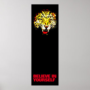 Affiche Croyez en vous Leopard Pop Art Motivational