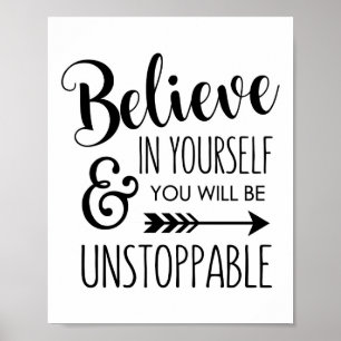 Affiche Croyez en vous-même Inspirationnel