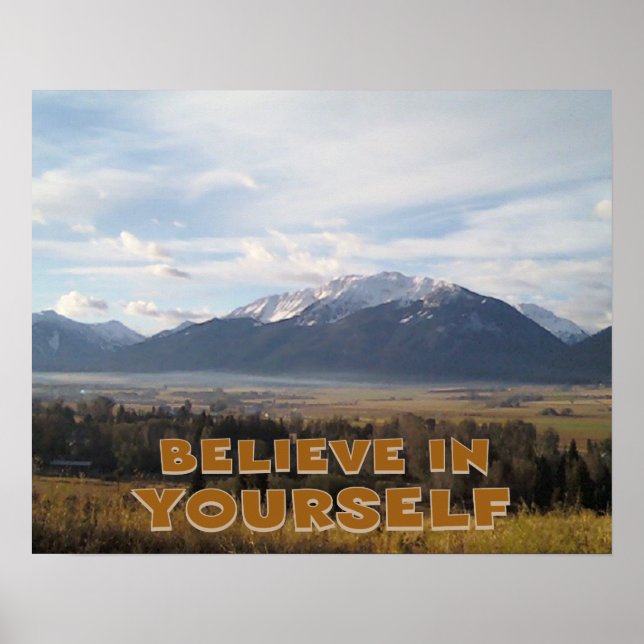 Affiche Croyez en vous-même, soyez positif (Devant)