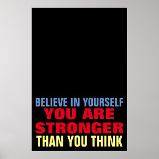 Affiche Croyez en vous Motivational Confiance Citation