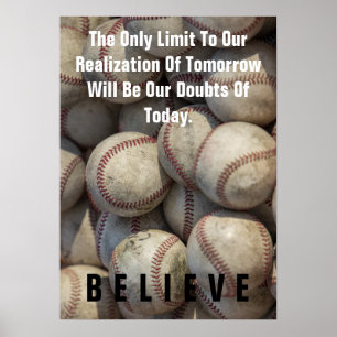 Affiche Croyez La Motivation Inspirationnelle Du Baseball