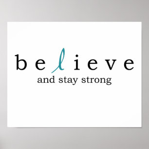 Affiche Croyez l'affiche de Cancer ovarien