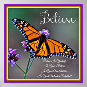 Affiche Croyez l'affiche de papillon