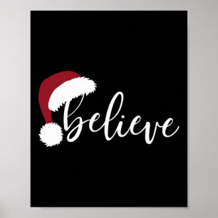 Affiche Croyez Noël Père Noël Pajamas Famille Reuni