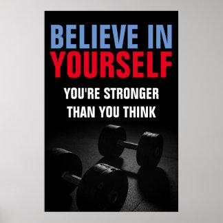 Affiche Croyez-vous Bodybuilding Fitness Motivational