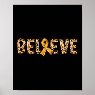 Affiche Crps Empreinte de léopard Orange Ribbon Support Cr