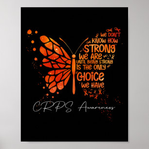 Affiche Crps Papillon Orange Ribbon Crps sensibilisation