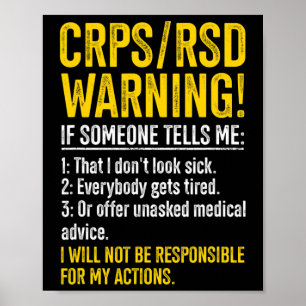 Affiche Crps Rsd Avertissement Crps Sensibilisation Surviv