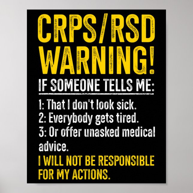 Affiche Crps Rsd Avertissement Crps Sensibilisation Surviv (Devant)