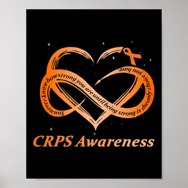 Affiche Crps Sensibilisation Douleur Chronique Orange Ribb (Devant)