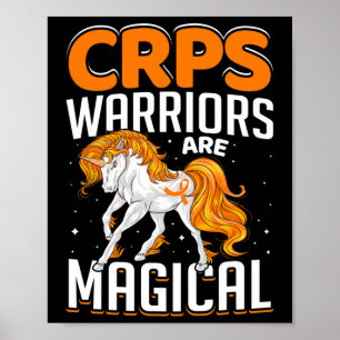 Affiche Crps Warrior Sont Magique Unicorne Orange Ribbon A