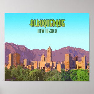 Affiche Cru d'Albuquerque Nouveau Mexique