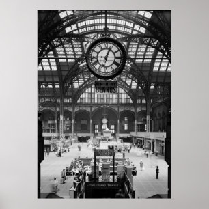 Affiche Cru de New York City de station de Penn Circa 1900