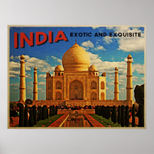 Affiche Cru du Taj Mahal Inde