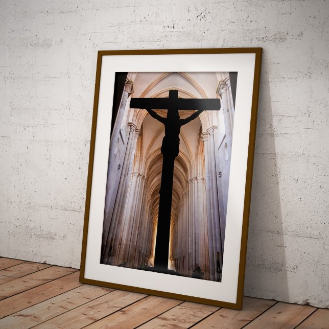 Affiche Crucifix avec Jésus-Christ. Abbaye gothique d'Alco (Créateur téléchargé)