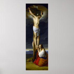 Affiche Crucifixion avec Mary Magdalene Kneeling par Hayez