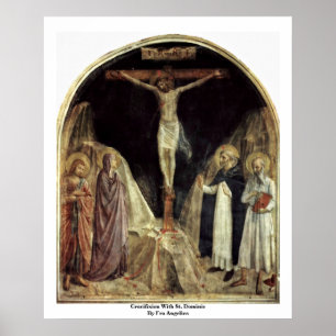 Affiche Crucifixion avec St Dominic par ATF Angelico