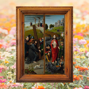 Affiche Crucifixion Lent Résurrection Jésus Christ Pâques