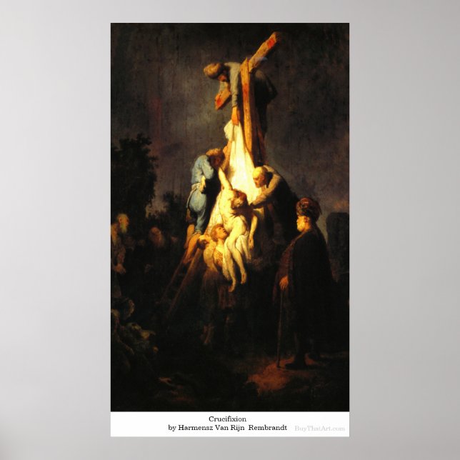 Affiche Crucifixion par Harmensz Van Rijn Rembrandt (Devant)
