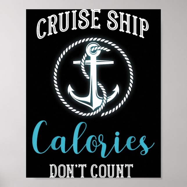 Affiche Cruise Ship Calories Don't Count,cruise Vibes Love (Devant)