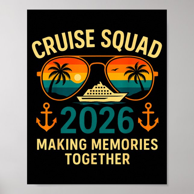 Affiche Cruise Squad 2026 Family Vacation Matching Group S (Devant)
