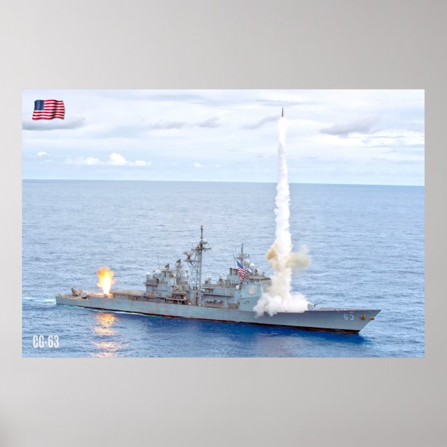 AFFICHE CRUISER DE MISSILES GUIDÉS - CG-63 (Devant)