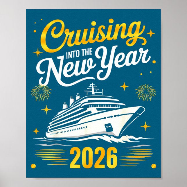 Affiche Cruising Into 2026 New Years Eve Matching Family C (Devant)