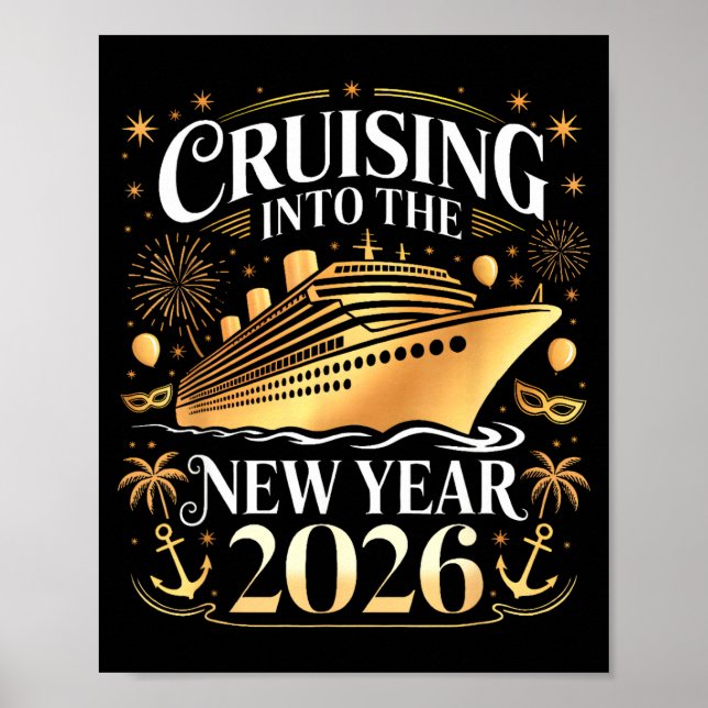 Affiche Cruising Into 2026 New Years Eve Party Favors Fami (Devant)