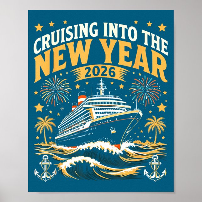 Affiche Cruising Into 2026 New Years Eve Party Favors Fami (Devant)
