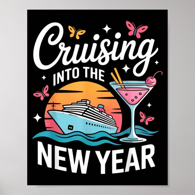 Affiche Cruising Into 2026 New Years Eve Party Matching Fa (Devant)