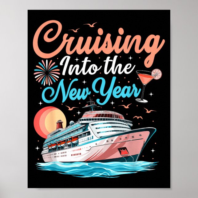 Affiche Cruising Into New Years Eve Party Countdown Happy  (Devant)