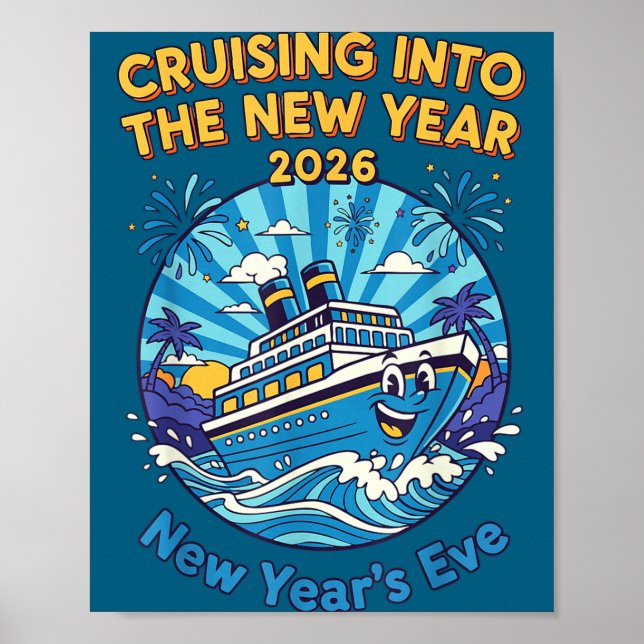 Affiche Cruising Into The New Year 2026 Fun New Year's Eve (Devant)