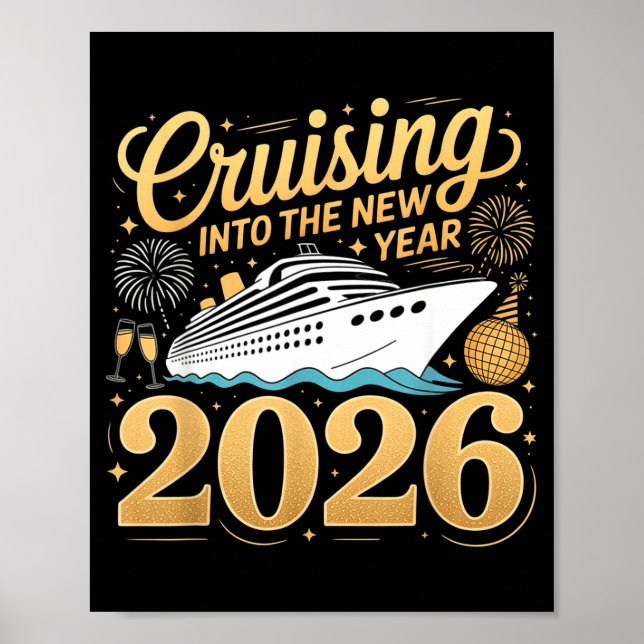 Affiche Cruising Into The New Year 2026 Matching Family Cr (Devant)